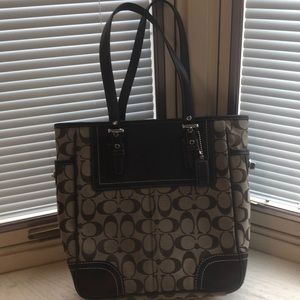 Authentic Brown Leather Coach Bag